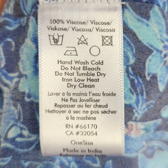 Rujuta Sheth Boho Resort Garden Marie Cinched Kaftan Maxi Dress Blue S/M - Picture 13 of 14